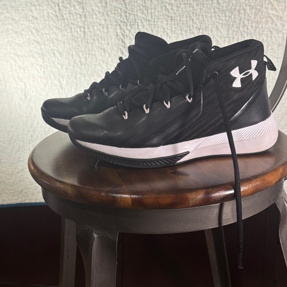 Under Armour Other - Under Armour Black and White Kids Sneakers